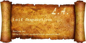 Leif Augusztina névjegykártya